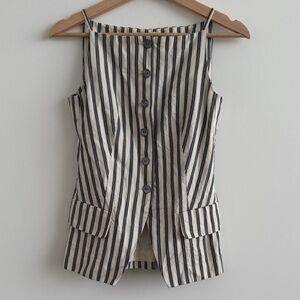 & Other Stories Striped Sleeveless Button-Up Top